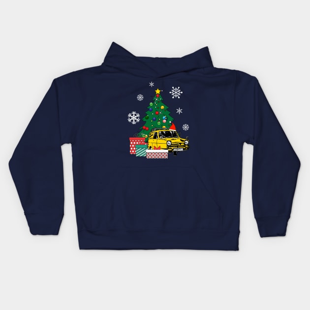 Only Fools And Horses Car Around The Christmas Tree Kids Hoodie by Nova5